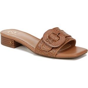 Sam & Libby Tan Slide Sandals NWOB Size 9